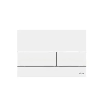 Tece Square Dual Flush, Metal, Matt White product image - Image 1