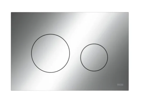 Teceloop Plastic Toilet Flush Plate, Bright Chrome