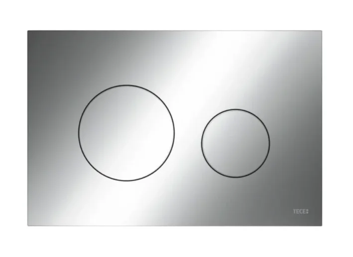 Tece Loop Dual Flush, Plastic, Bright Chrome product image - Image 1