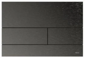 Tece Square Dual Flush, Metal, Brushed Black Chrome (anti-fingerprint) New