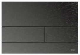 Tece Square Dual Flush, Metal, Polished Black Chrome