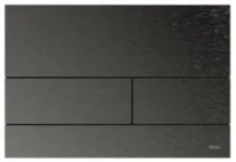 Tece Square Dual Flush, Metal, Polished Black Chrome product image - Image 1