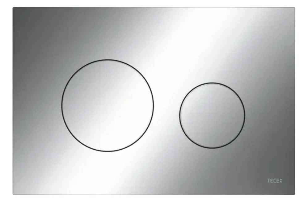 Tece Loop Dual Flush, Plastic, Matt Chrome