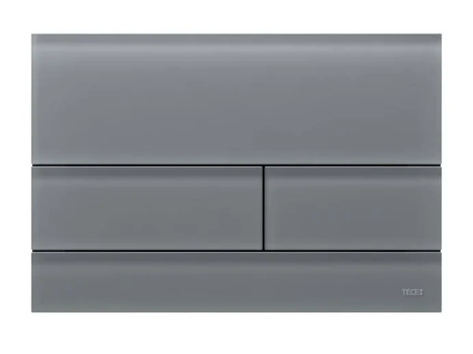 Tece Square Dual Flush, Glass Black Satined New product image - Image 1