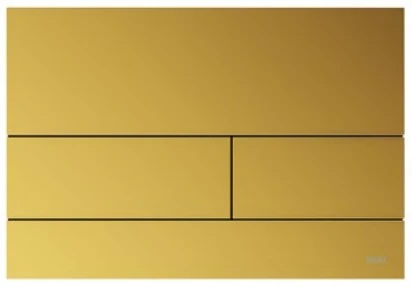 Tece Square Dual Flush, Metal, Polished Gold Optic