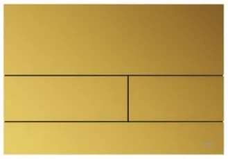Tece Square Dual Flush, Metal, Polished Gold Optic product image - Image 1