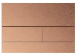 Tece Square Dual Flush, Metal, Polished Red Gold