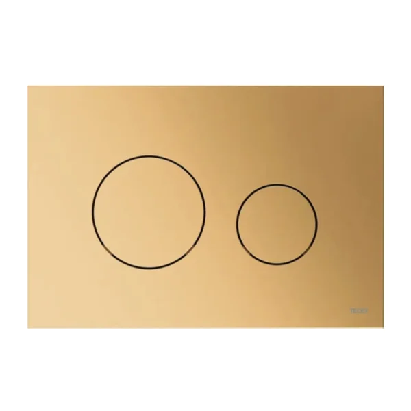 Teceloop Plastic Toilet Flush Plate, Metallic Brass