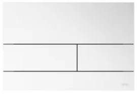 Tecesquare Ii Metal Toilet Flush Plate, Polished White