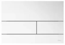 Tece Square Dual Flush, Metal, White product image - Image 1