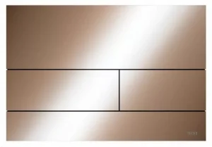 Tece Square Dual Flush, Metal, Brushed Chrome