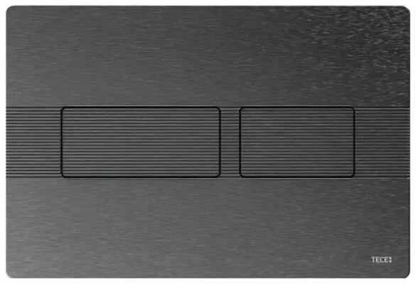 Tece Solid Dual Flush, Linear Brushed Graphite New