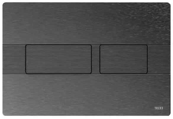 Tecesolid Toilet Flush Plate, With Textured Surface, Brushed Graphite With Line Structure (anti-fingerprint)