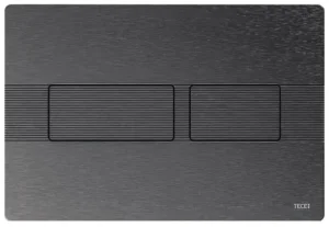 Tece Solid Dual Flush, Linear Brushed Graphite New