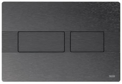 Tece Solid Dual Flush, Linear Brushed Graphite New product image - Image 1