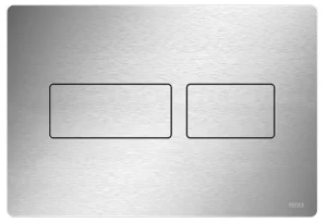 Tece Solid Dual Flush, Brushed Stainless Steel Anti Fingerprint