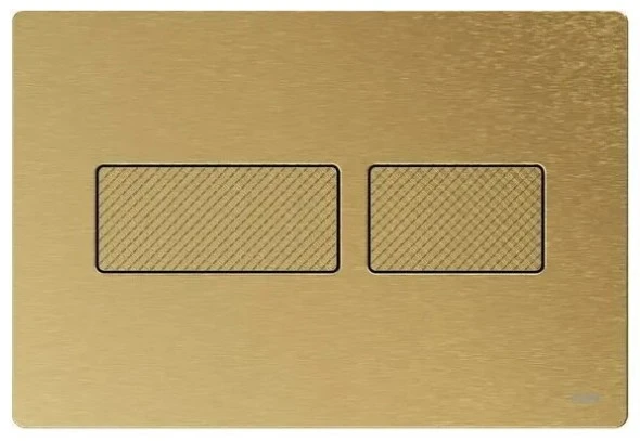 Tece Solid Dual Flush, Knurled Brushed Brass New