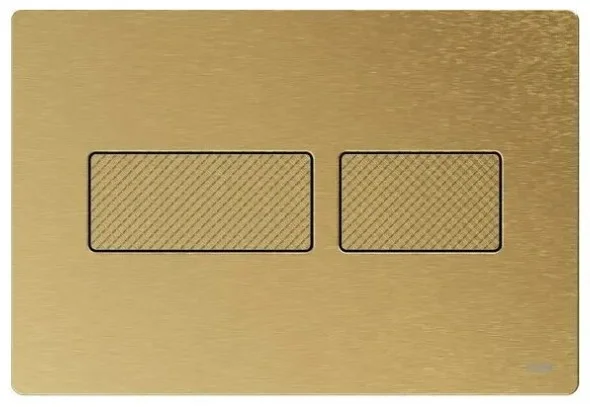 Tecesolid Toilet Flush Plate, With Textured Surface, Brushed Brass With Diamond Structure (anti-fingerprint)