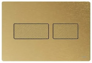 Tece Solid Dual Flush, Knurled Brushed Brass New