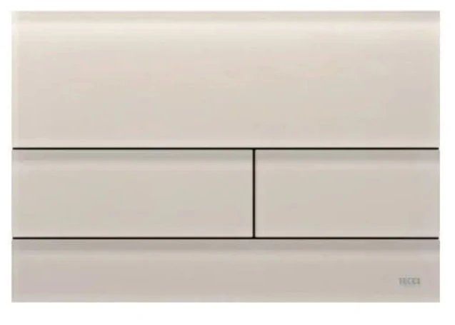 Tece Square Dual Flush, Glass Sand Beige Satined New