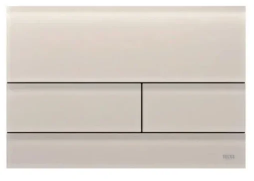 Tece Square Dual Flush, Glass Sand Beige Satined New product image - Image 1