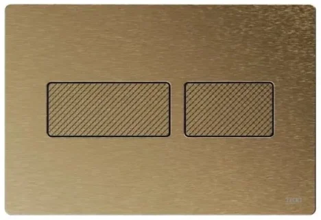 Tece Solid Dual Flush, Knurled Brushed Bronze New product image - Image 1