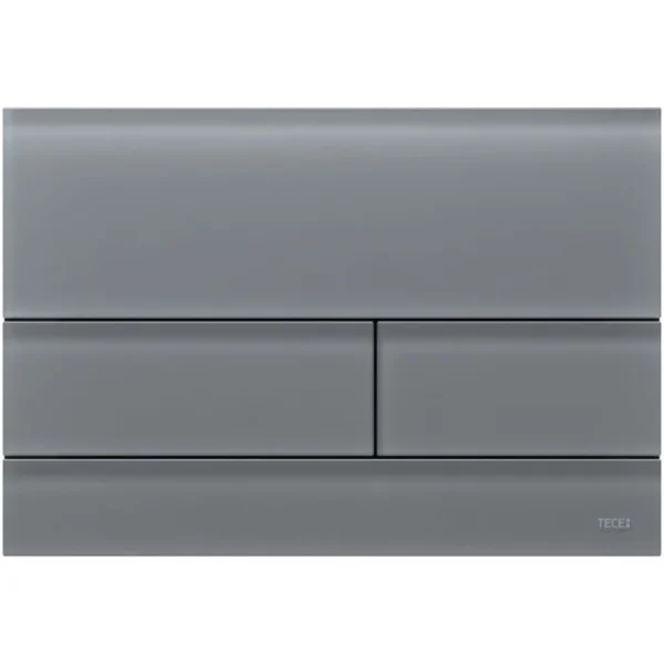 Tece Square Dual Flush, Glass Signal Grey Satined New
