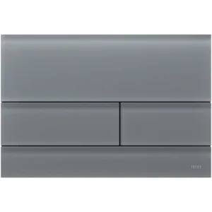 Tece Square Dual Flush, Glass Signal Grey Satined New