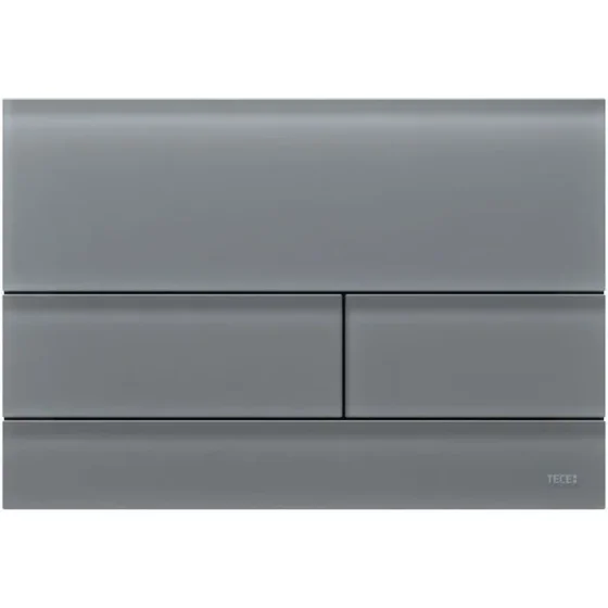 Tece Square Dual Flush, Glass Signal Grey Satined New product image - Image 1