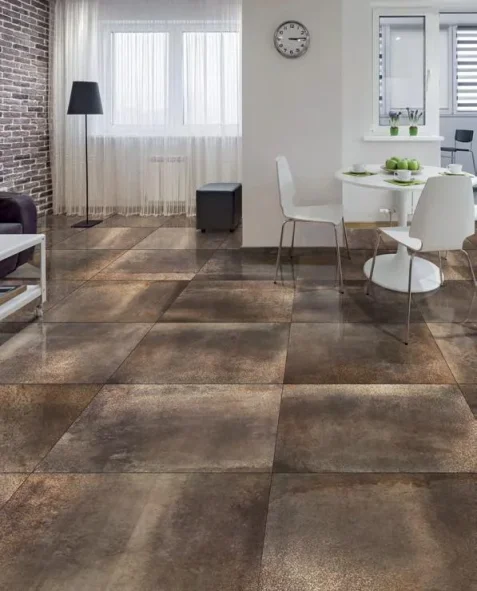 European Tiles Sphere Copper 60X60 Lappato Porcelain Rectified Tile detail view - Image 2