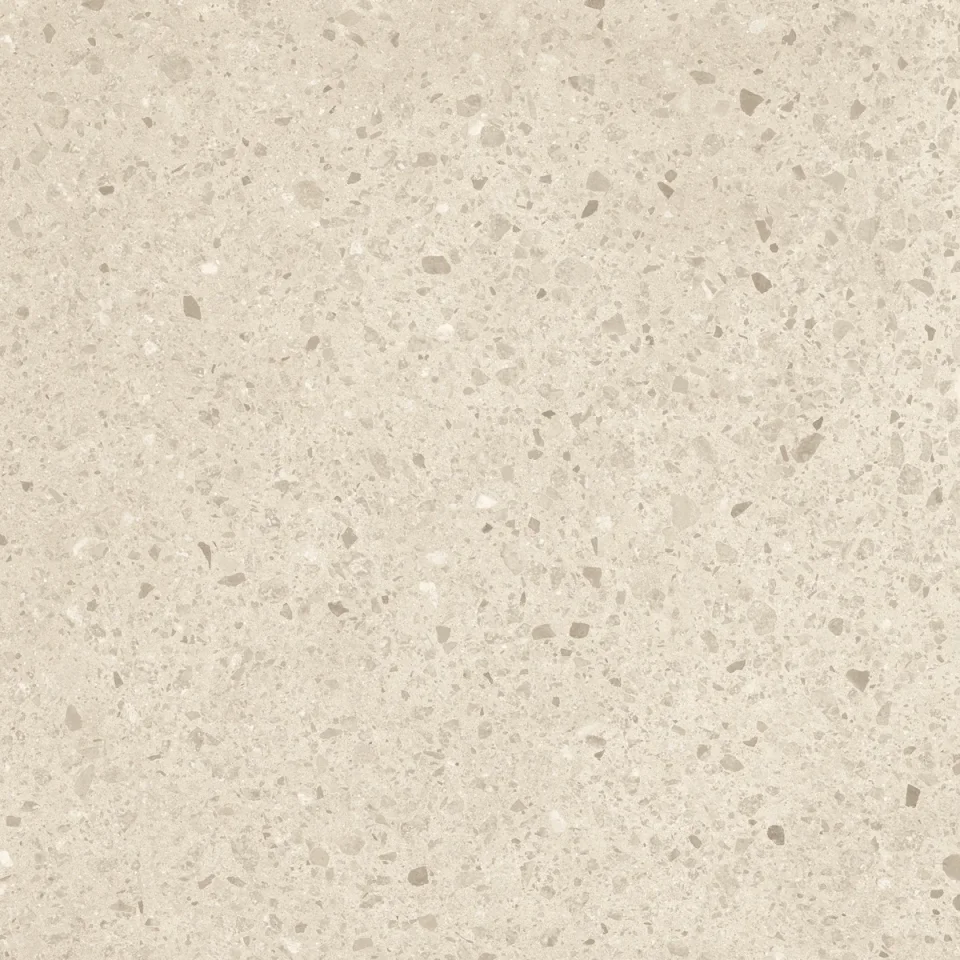 European Tiles Civic Chips Sable Terrazzo Beige Matt Tile 60x60cm detail view - Image 2
