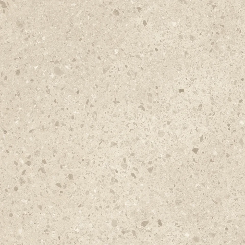 European Tiles Civic Chips Sable Terrazzo Beige Matt Tile 60x60cm detail view - Image 6