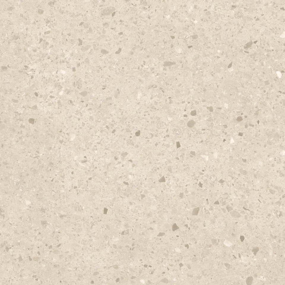 European Tiles Civic Chips Sable Terrazzo Beige Matt Tile 60x60cm detail view - Image 8
