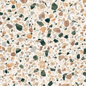 European Tiles Civic Multicolor Terrazzo White / Beige Matt Tile 60x60cm