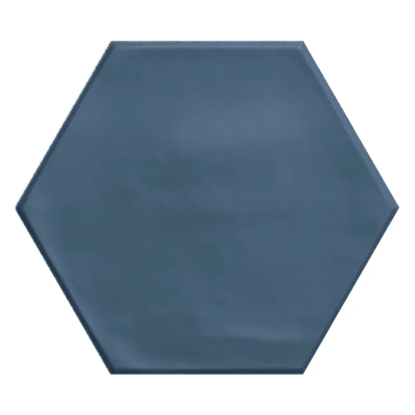 European Tiles Shaped Marble Geometry Hex Matt Navy Blue Floor Tile 15x17.3cm
