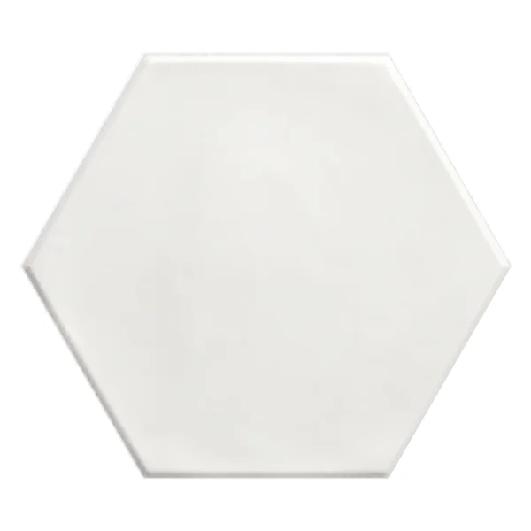 European Tiles Shaped Marble Geometry Hex Matt White Floor Tile 15x17.3cm
