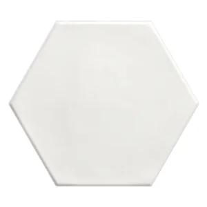 European Tiles Shaped Marble Geometry Hex Matt White Floor Tile 15x17.3cm