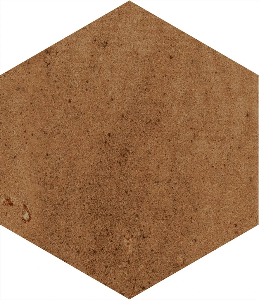 European Tiles Artisan Hex Ocre Porcelain Matt Wall & Floor Tile 11.8x10.2cm