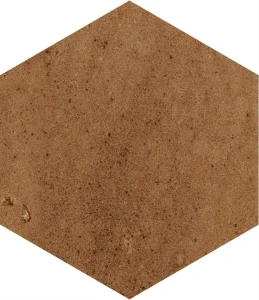 European Tiles Artisan Hex Ocre Porcelain Matt Wall & Floor Tile 11.8x10.2cm