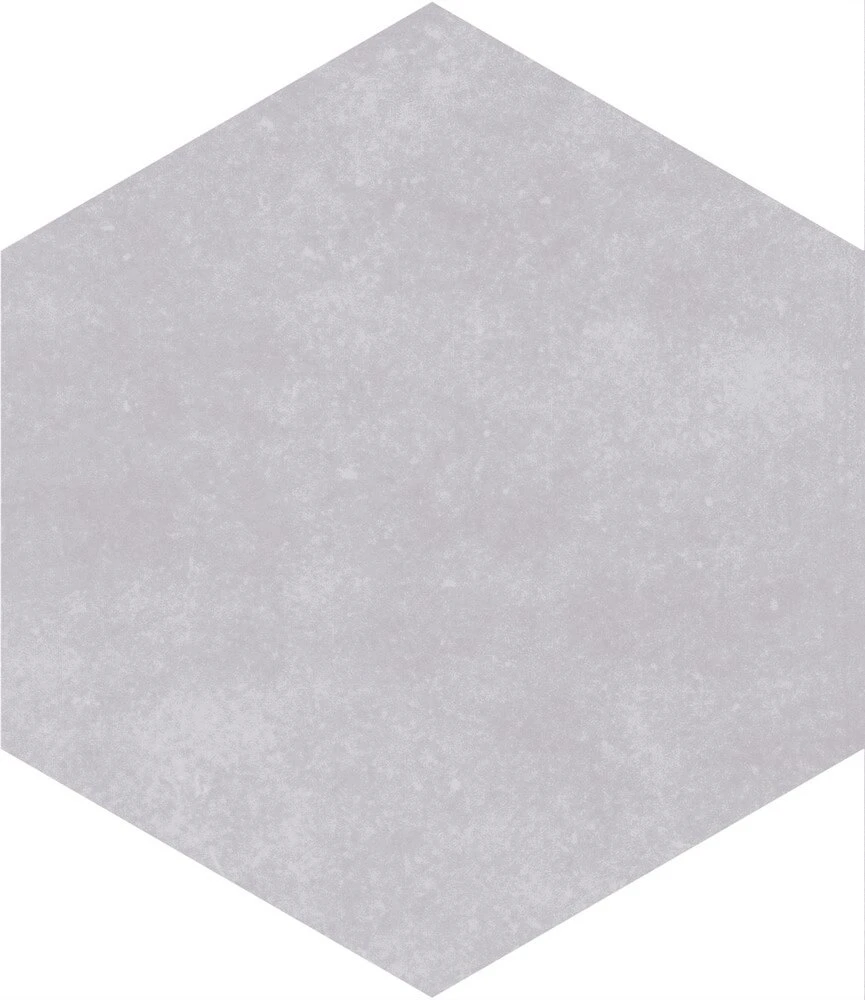 European Tiles Artisan Hex Ash Porcelain Matt Wall & Floor Tile 11.8x10.2cm