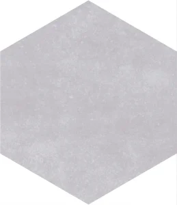 European Tiles Artisan Hex Ash Porcelain Matt Wall & Floor Tile 11.8x10.2cm