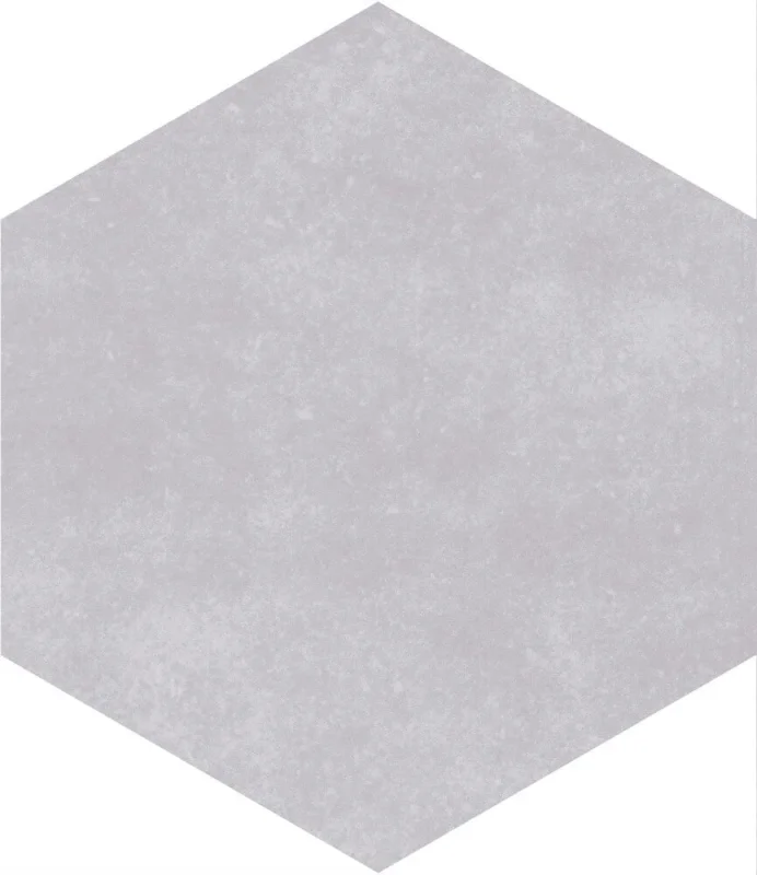 European Tiles Artisan Hex Ash Porcelain Matt Wall & Floor Tile 11.8x10.2cm product image - Image 1