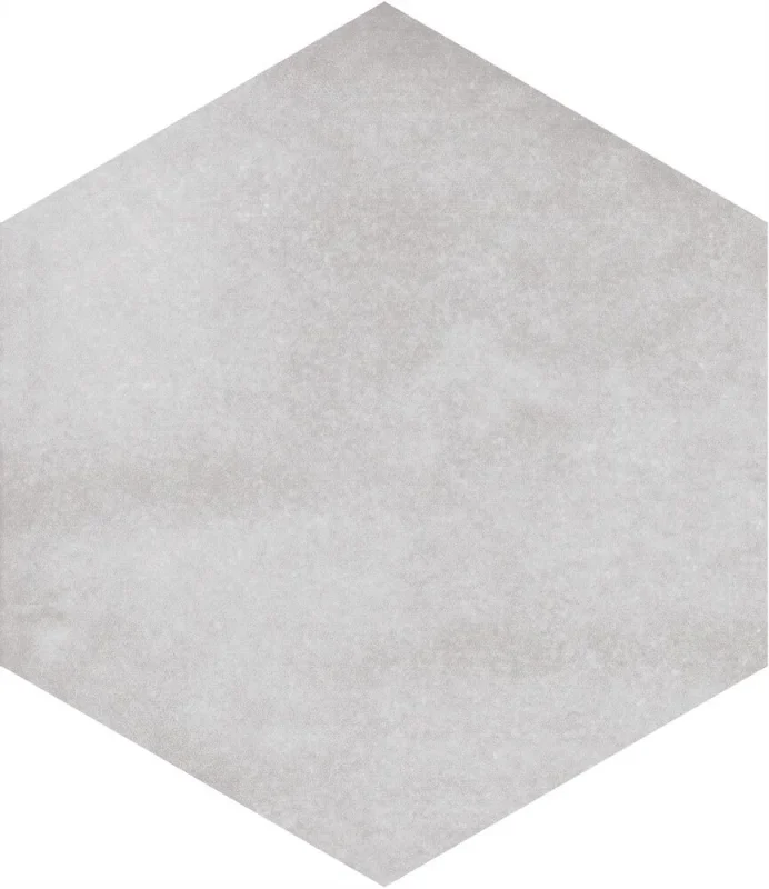 European Tiles Artisan Hex Ash Porcelain Matt Wall & Floor Tile 11.8x10.2cm detail view - Image 5