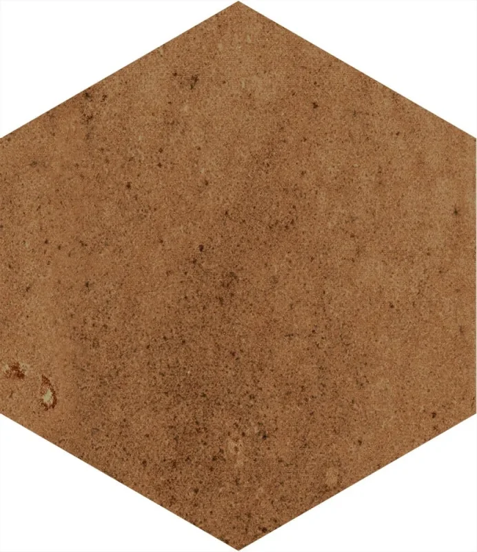 European Tiles Artisan Hex Ocre Porcelain Gloss Wall & Floor Tile 11.8x10.2cm detail view - Image 2