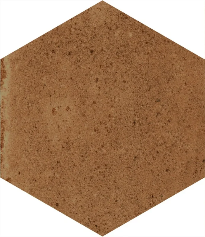 European Tiles Artisan Hex Ocre Porcelain Gloss Wall & Floor Tile 11.8x10.2cm detail view - Image 3