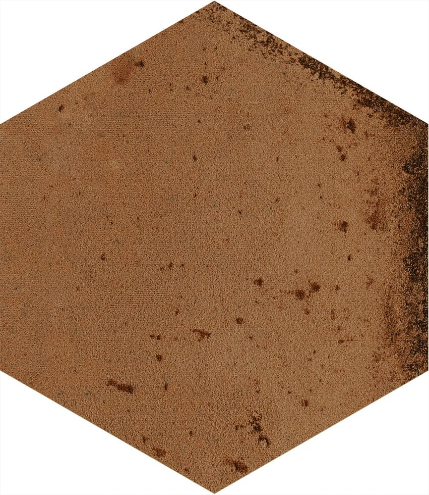 European Tiles Artisan Hex Ocre Porcelain Gloss Wall & Floor Tile 11.8x10.2cm