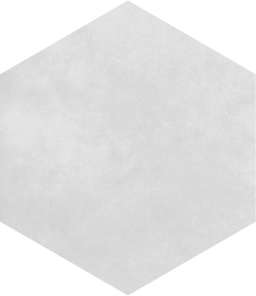 European Tiles Artisan Hex Pearl Porcelain Gloss Wall & Floor Tile 11.8x10.2cm