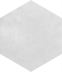 European Tiles Artisan Hex Pearl Porcelain Gloss Wall & Floor Tile 11.8x10.2cm