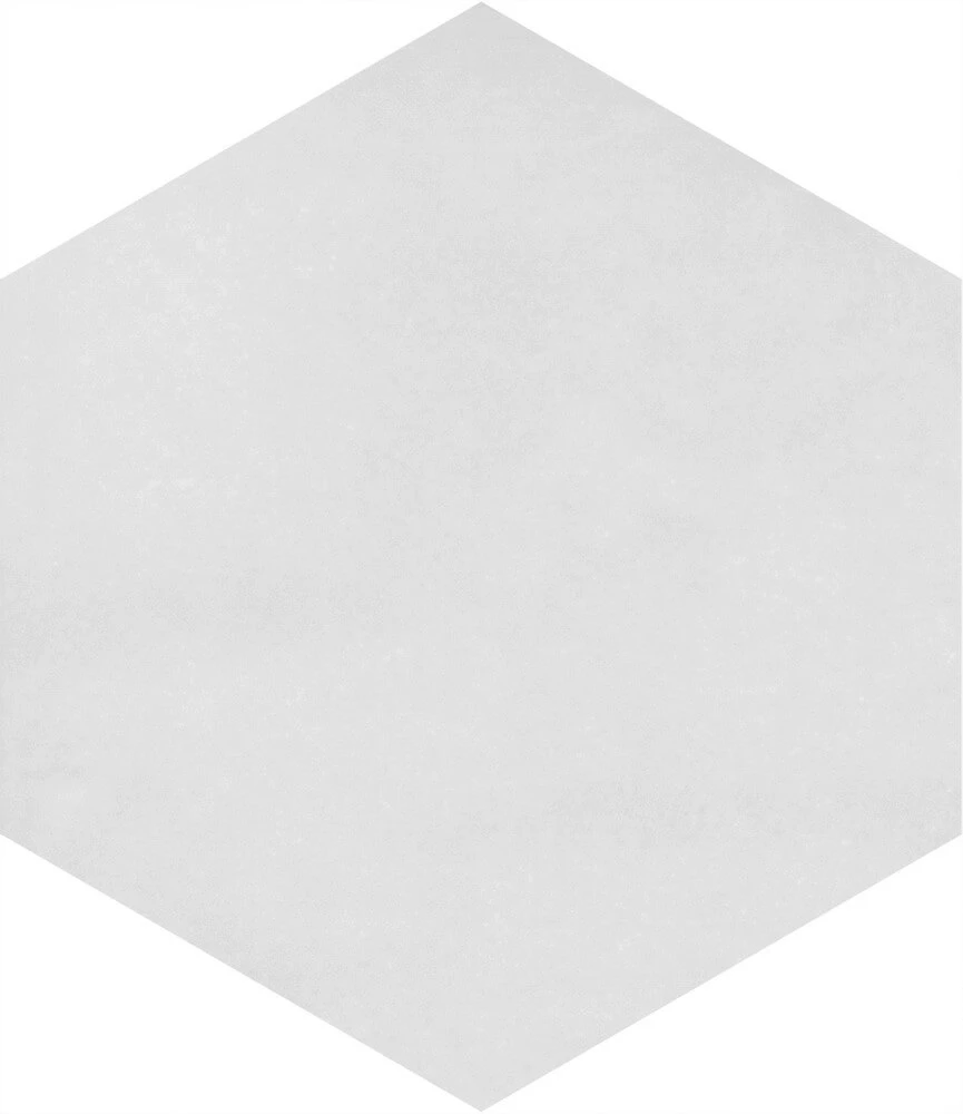 European Tiles Artisan Hex Pearl Porcelain Matt Wall & Floor Tile 11.8x10.2cm