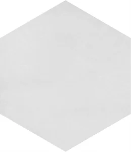 European Tiles Artisan Hex Pearl Porcelain Matt Wall & Floor Tile 11.8x10.2cm